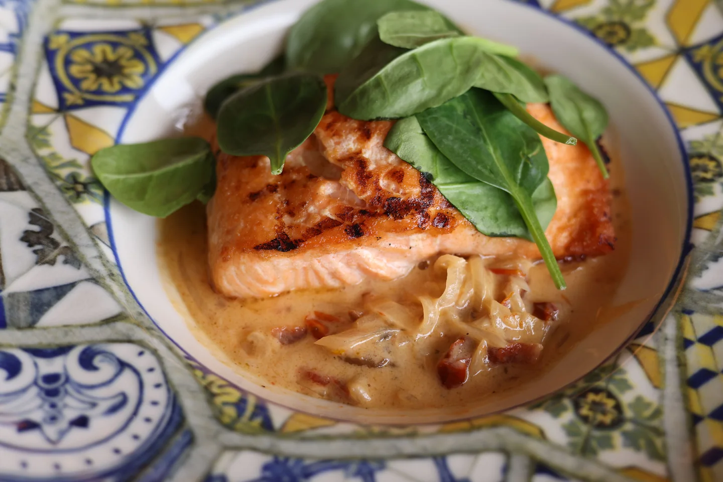 Salmon with Whisky Cream Sauce